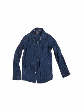 Cat & Jack Navy Blue Polka Dot Button-Down Shirt